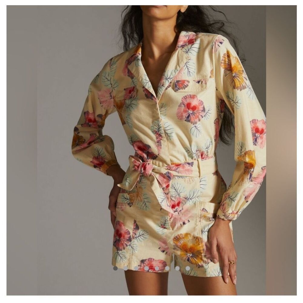 Anthropologie Cecilia Pettersson for Anthropologie Buttondown Romper NWT Size XS
